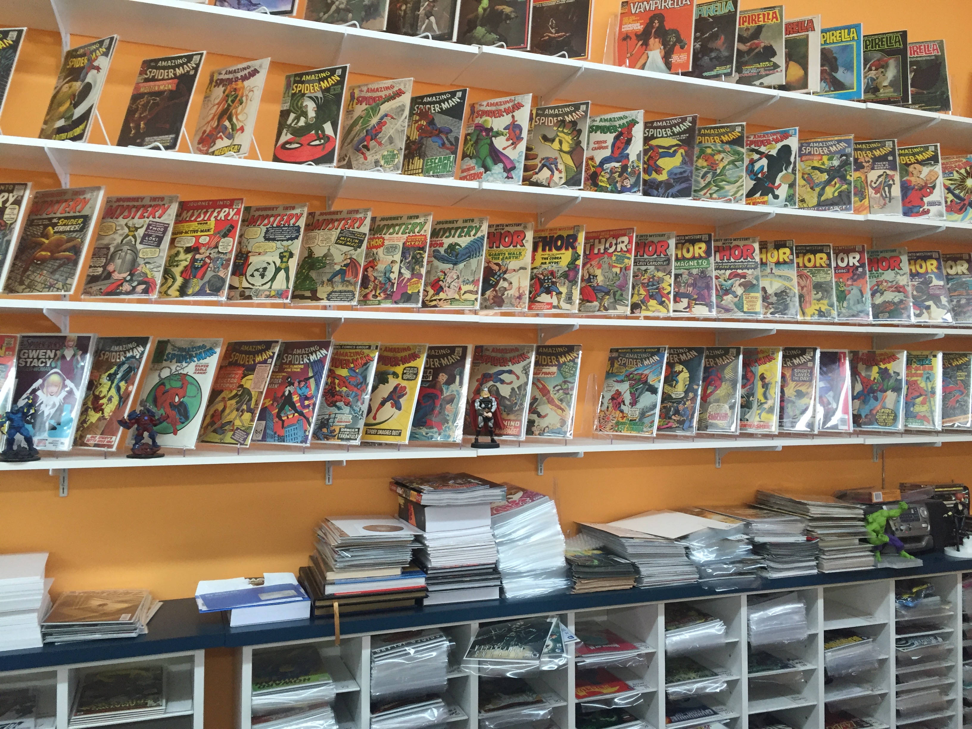 The Back Wall at Mammoth Comics